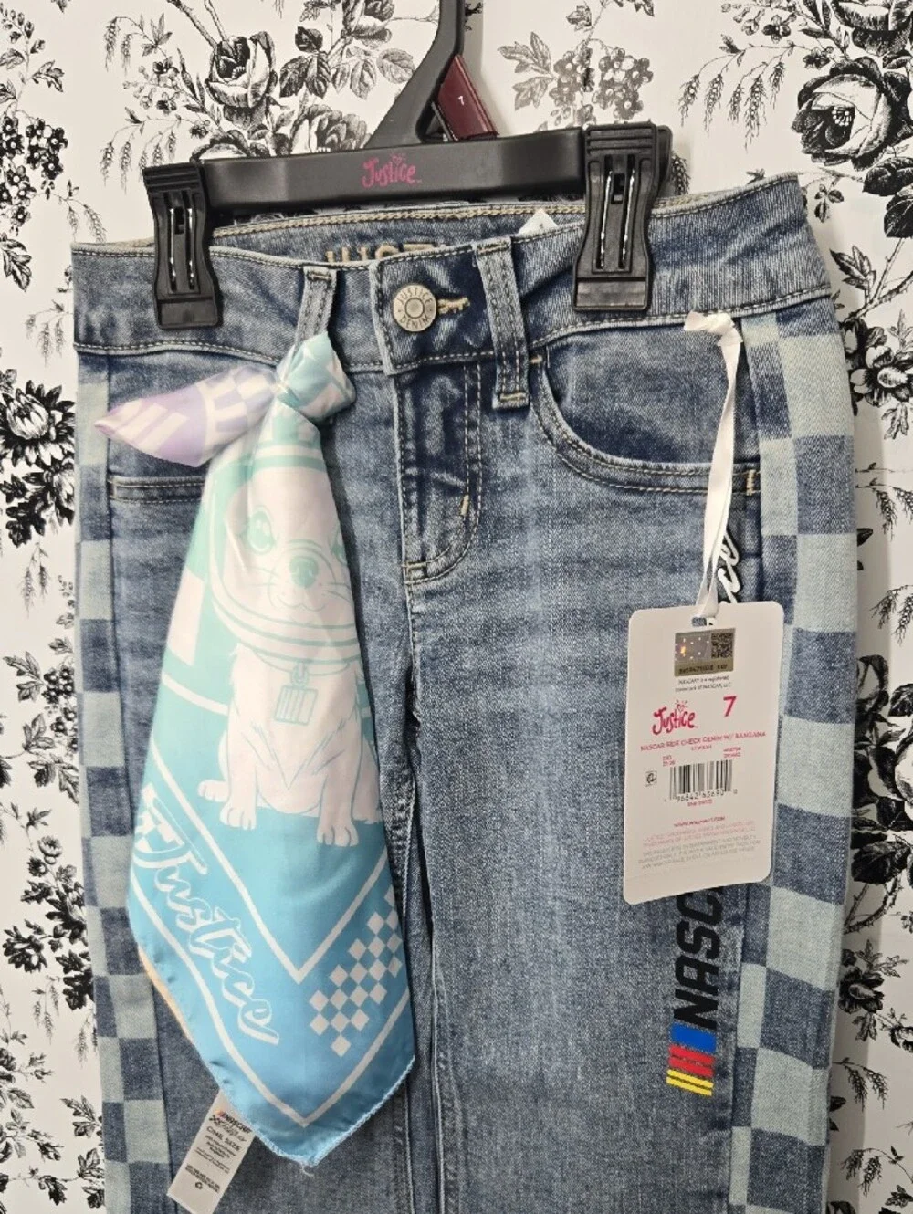 Nascar X Justice Collaboration Denim Jean Sizes 7, 8, 10, Or 12